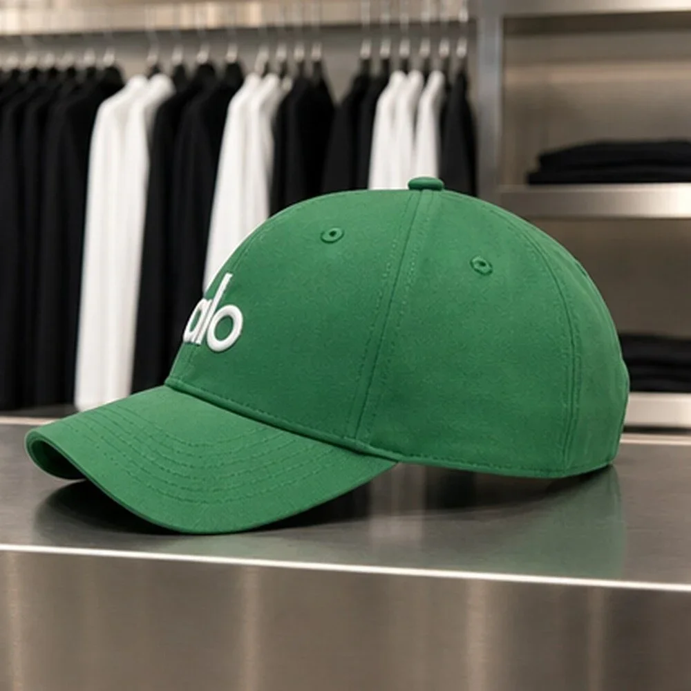 ALO Yoga Green Running Baseball Cap Hat NWT